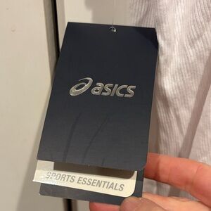 Asics White Ribbed Racerback Top